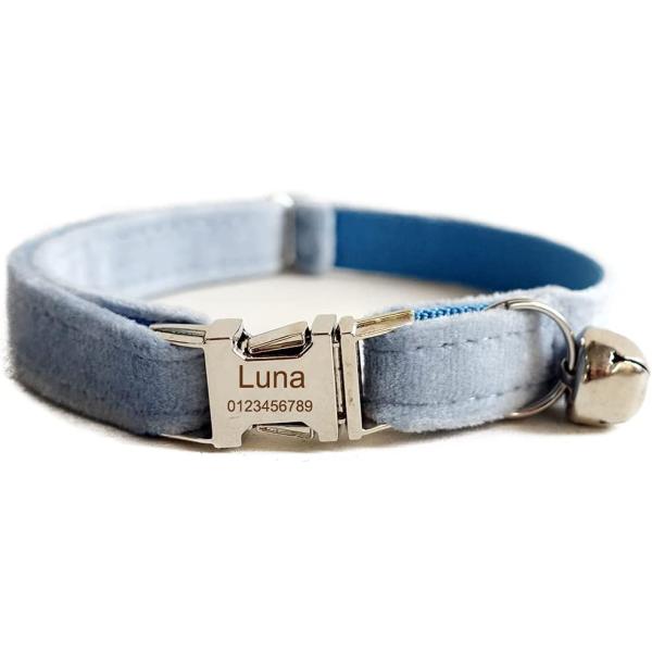 【並行輸入品】 Cat Collar Personalized with Name Phone Number Engraved  Customized