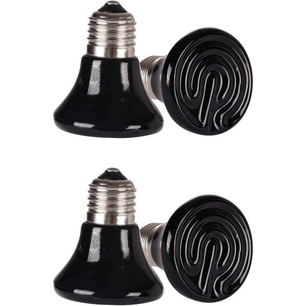 商品名Lxcom Lighting 25 Watt Mini Reptile Heat Lamp Bulb 25W 60MM Pet Infrared Ceramic Heat Emitter for Brooder Coop, Lizar...