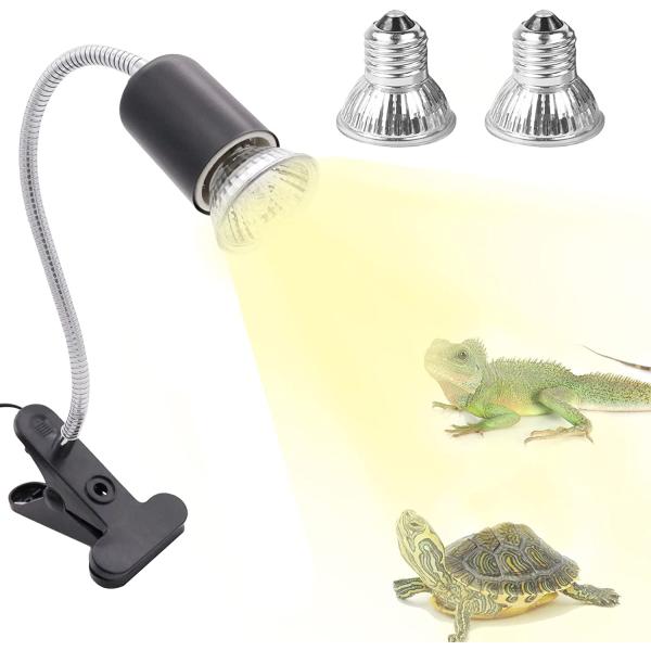 商品名GoChes Reptile Aquarium Heating Lamp with Clamp and 360°Adjustable Holder, Dimmable Switch, Basking Heat Lamp for Rep...