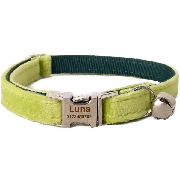 【並行輸入品】 Cat Collar Personalized with Name Phone Number Engraved  Customized