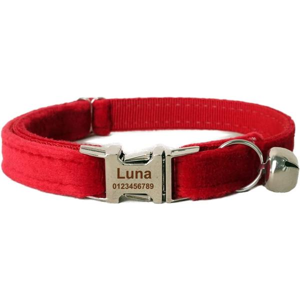 【並行輸入品】 Cat Collar Personalized with Name Phone Number Engraved  Customized