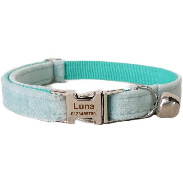【並行輸入品】 Cat Collar Personalized with Name Phone Number Engraved  Customized