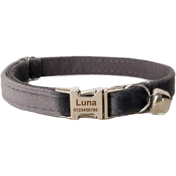 【並行輸入品】 Cat Collar Personalized with Name Phone Number Engraved  Customized