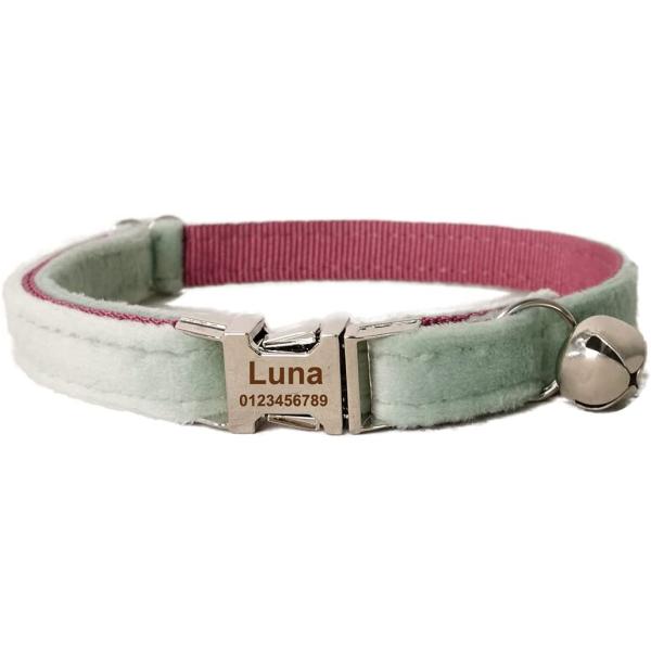 【並行輸入品】 Cat Collar Personalized with Name Phone Number Engraved  Customized