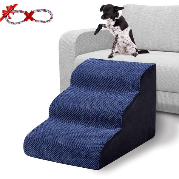 商品名MALOROY Foam Dog Ramps, Dog Stairs Ladder Pet Ramp Stairs Non-Slip Pet Step for Older Dogs, Pet with Joint Painブランド：M...