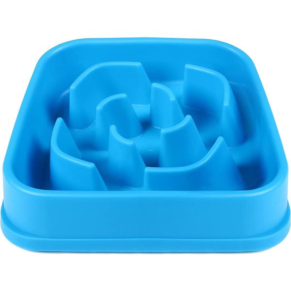 【並行輸入品】 Dexas Seek and Snack スローフィーダー迷路 滑り止め足付き 容量4カップ ブルー (PW3042194)　