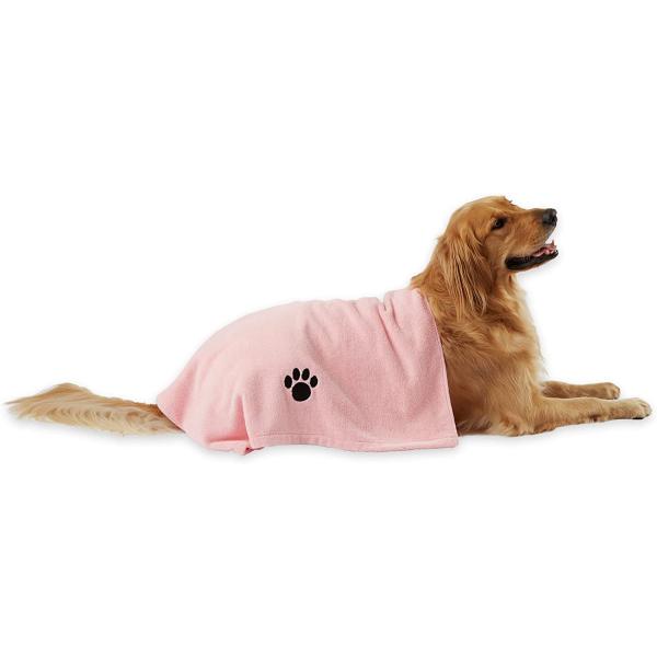 <b>商品名</b>Bone Dry Pet Grooming Towel Collection Absorbent Microfiber X-Large, 41x23.5"", Embroidered Pinkブラ...