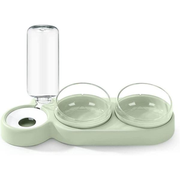 【並行輸入品】 Flocovers Triple Dog Cat Bowls 3-in-1 Double Dog Cat Bowls with Au
