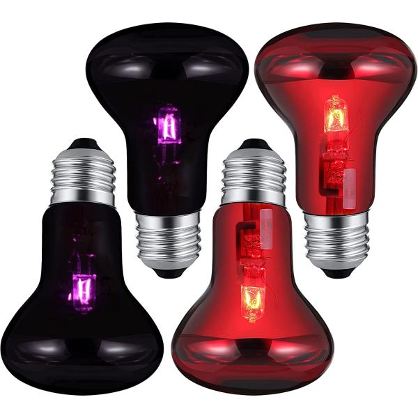 商品名Honoson 4 Pieces Infrared Moonlight Night Heat Lamp Heating Bulb UVA Basking Spot for Lizard Reptile Amphibian Turtle...