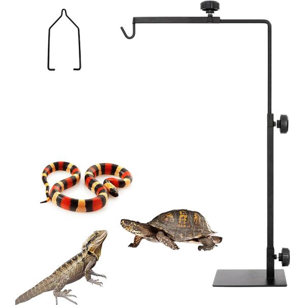 商品名Surfante 爬虫類ランプスタンド 調節可能なフロアライトホルダー メタルランプブラケットサポート テラリウムヒートランプ カメ 蛇 トカゲ 両生類Surfante Reptile Lamp Stand Adjustable Fl...