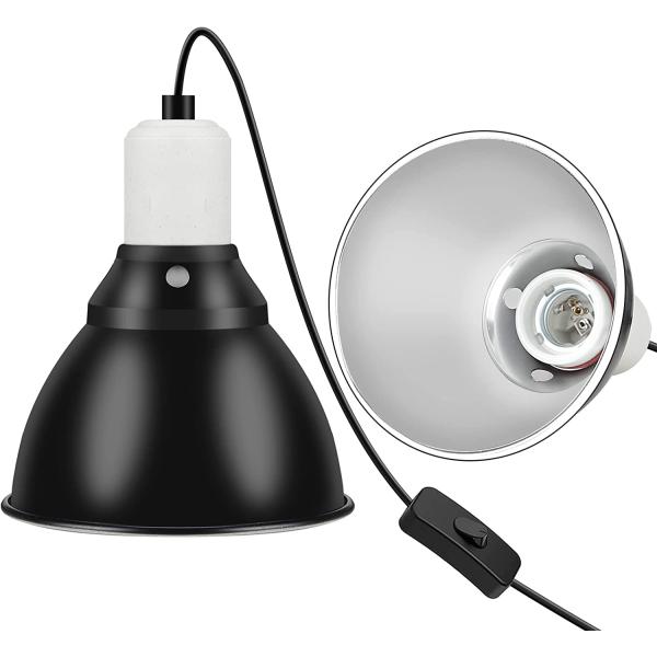 商品名BOEESPAT Reptile Light Fixture 5.5Inch Reptile Deep Dome Fixture with Switch, Reptile Heat Lamp Fixture Fit for E26 U...