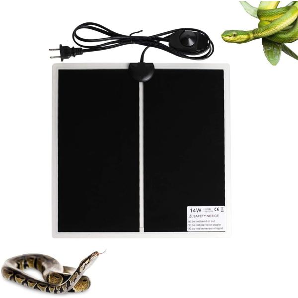 商品名XIEHUZA Reptile Heating Mat with Temperature Adjustment, Waterproof Reptile Heat Pad Under Tank Terrarium Heater for ...