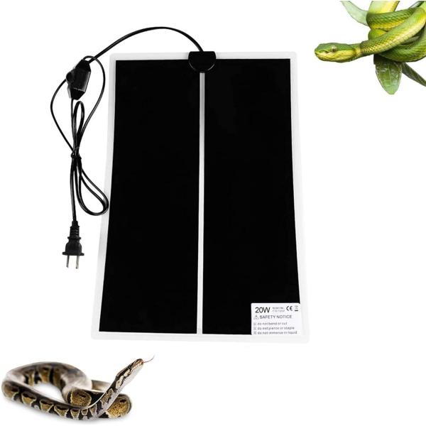 商品名XIEHUZA Reptile Heating Mat with Temperature Adjustment, Waterproof Reptile Heat Pad Under Tank Terrarium Heater for ...