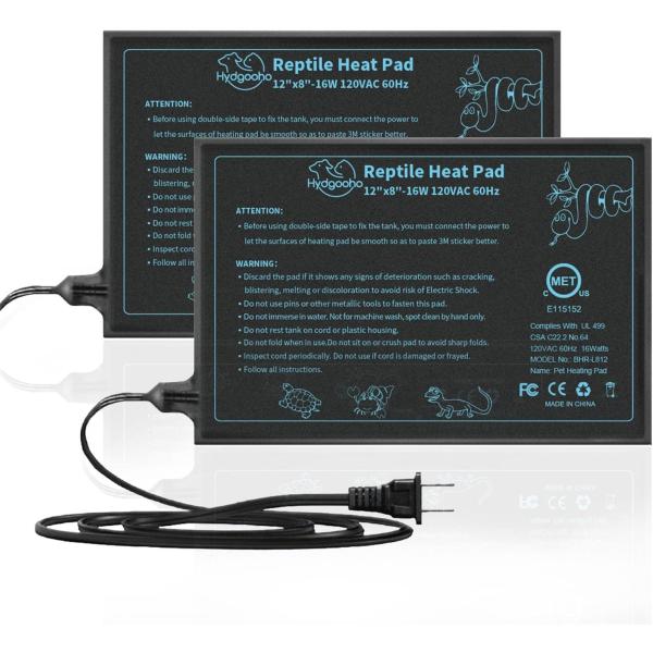 商品名HYDGOOHO Reptile Heat Pad Under Tank Terrarium Heater MET Approved Waterproof Heat Mat Terrarium Accessories for Snak...