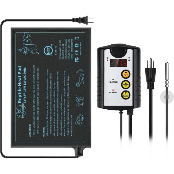 商品名HYDGOOHO Reptile Heat Pad with Thermostat Under Tank Terrarium Heater MET Approved Waterproof Heat Mat Terrarium Acce...