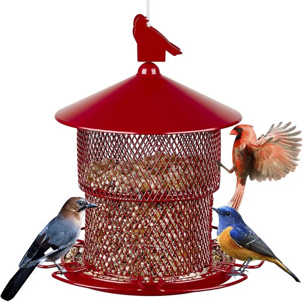 商品名Bird Feeder for Wild Birds, Retractable 7lb Seed Capacity Hanging Wild Bird Feeder, Heavy Duty Metal Squirrel-Proof B...