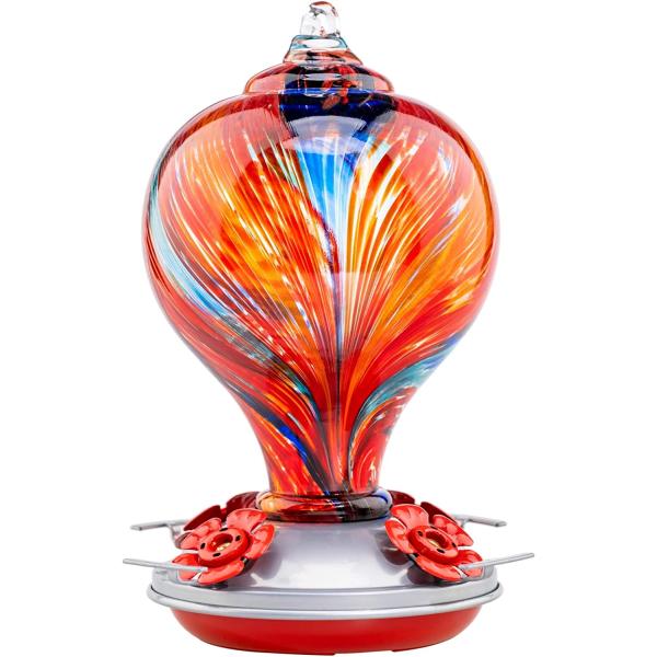 商品名Muse Garden Hummingbird Feeders for Outdoors Hanging, Blown Glass Hummingbird Feeder, Unique Hummingbird Gifts for Bi...