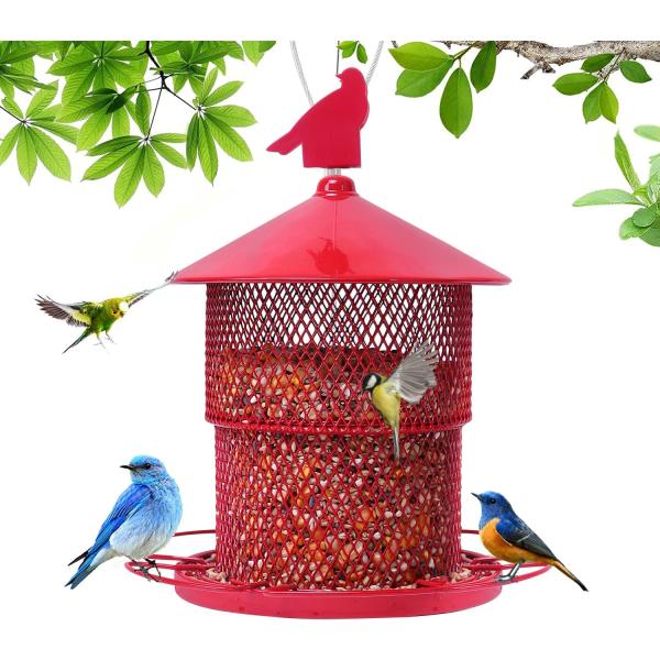 商品名Metal Wild Bird Feeders,Outside Squirrel Proof Bird Feeder, 7.4LB Hanging Large Capacity Heavy Duty Water Resistance ...