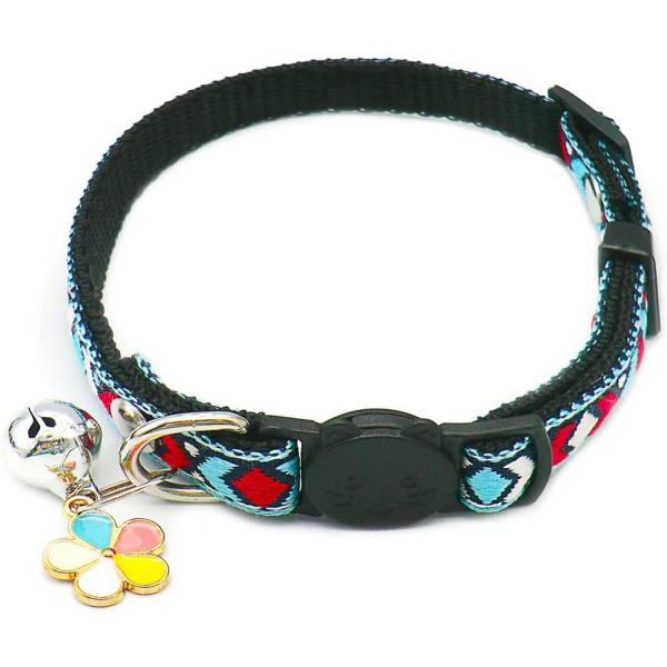 【並行輸入品】 Breakaway Cat Collar with Bell  MUZIEBA Safe Kitten Collar Kitty Ne