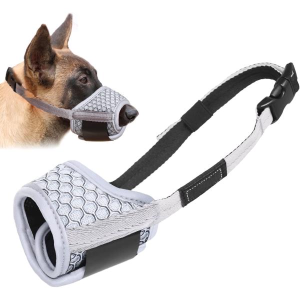 【並行輸入品】 Dog Muzzle Anti Biting and Chewing with Comfortable Mesh Soft Fabr