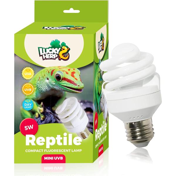 商品名LUCKY HERP Mini UVA UVB Reptile Light 5.0 5W, UVB Bulb for All Tropical and Sub Tropical Reptiles, Compact Fluorescen...
