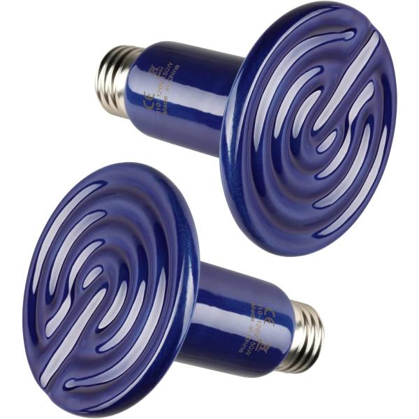 商品名Simple Deluxe Reptile Heat Lamp 150W 2-Pack Ceramic Heat Emitter Heating Bulb No Light, Brooder Coop Heater for Terra...