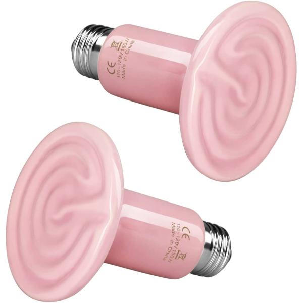 商品名Simple Deluxe Reptile Heat Lamp 150W 2-Pack Ceramic Heat Emitter Heating Bulb No Light, Brooder Coop Heater for Terra...