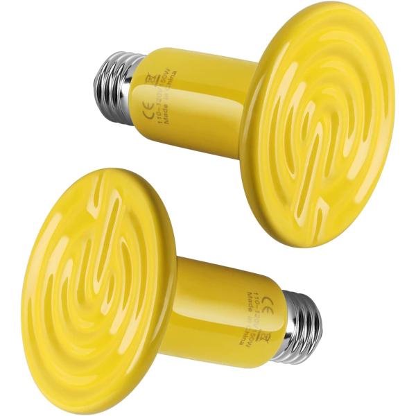 商品名Simple Deluxe Reptile Heat Lamp 150W 2-Pack Ceramic Heat Emitter Heating Bulb No Light, Brooder Coop Heater for Terra...