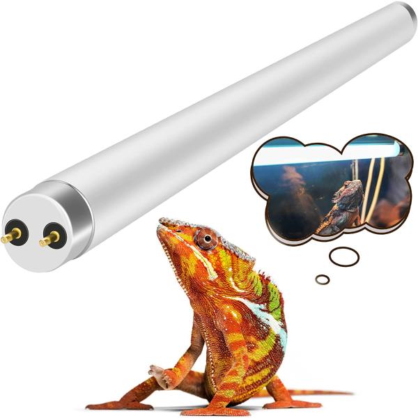 商品名NEPTONION T8 Rainforest Terrarium Fluorescent Lamp Tube 18"" Full Spectrum UVB Bulb, Dual-Threat UVA/UVB 5.0 Reptile ...