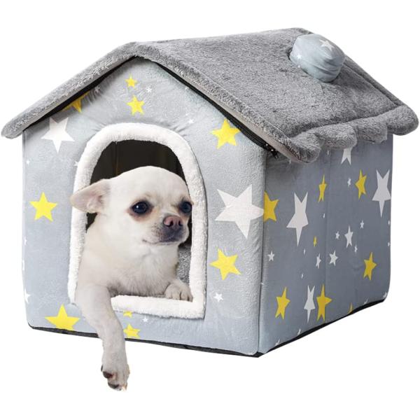 商品名ANPPEX Indoor Dog House Warm Dog Bed, Plush Pet House Dog Cat Kennel with Removable Cushion Suitable for Small and Me...