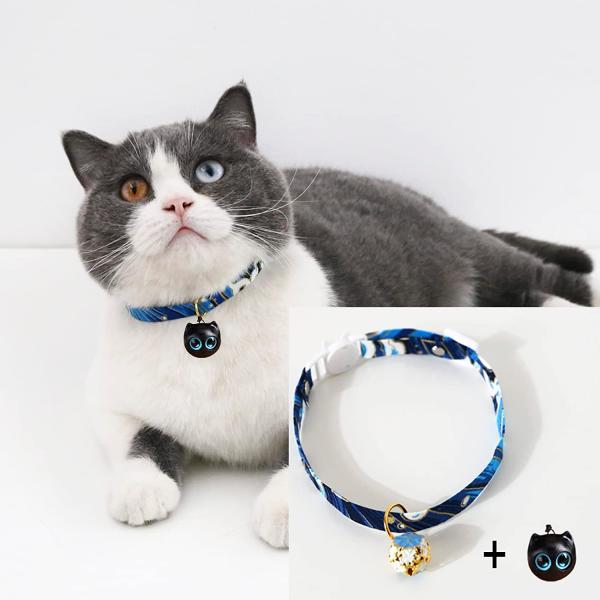 【並行輸入品】 Breakaway Cat Collar for Boy Cats  Personalized Kitten Blue Collars