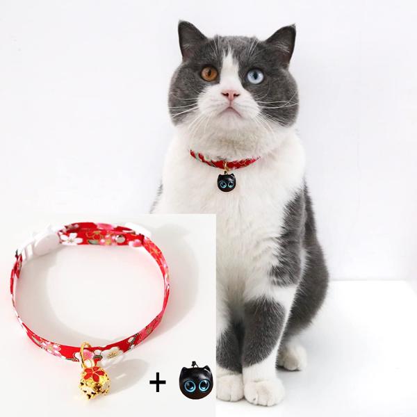 【並行輸入品】 Breakaway Cat Collar for Girl Cats Personalized Kitten Red Collars