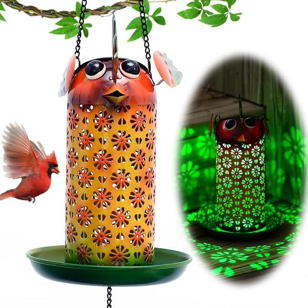 商品名ソーラー 野鳥フィーダー 屋外吊り下げギフト 鳥好きに (カーディナル)Solar Wild Bird Feeder for Outside Hanging Gifts for Bird Lovers (Cardinal)ブランド：W...