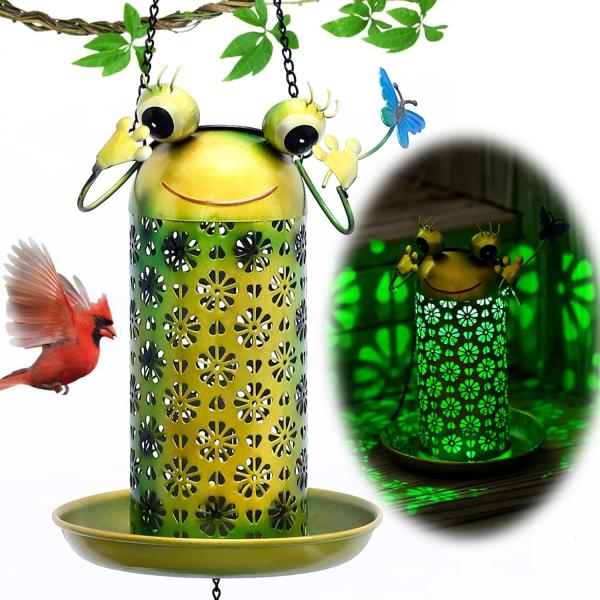 商品名ソーラー野生鳥の餌やり器 外に吊るすためのギフト 鳥好きの方に (鍛造)Solar Wild Bird Feeder for Outside Hanging Gifts for Bird Lovers (Forg)ブランド：WDLFC...