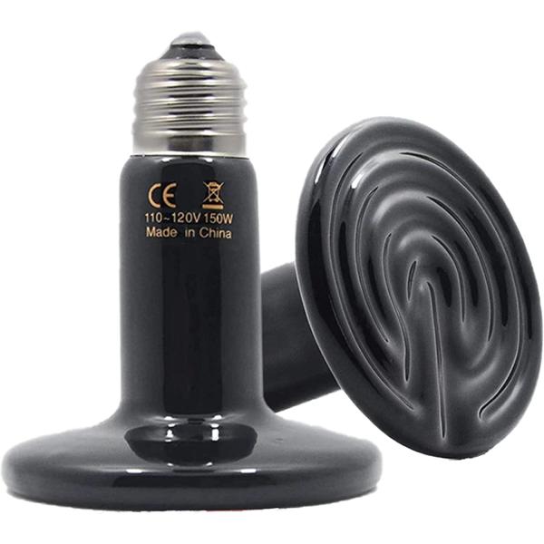 商品名Goaika 2-Pack Ceramic Heat Emitter, 100W/150W Reptile Heat Lamp Bulb, No Light Emitting for Amphibian Pet/Brooder Coo...