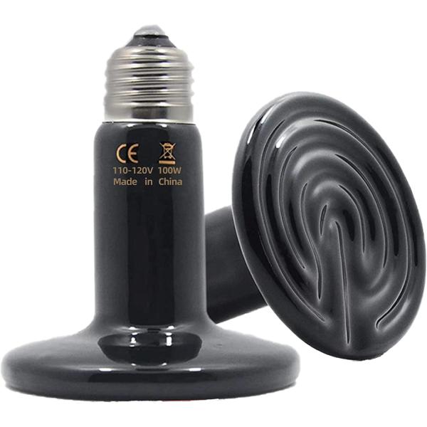 商品名Goaika 2-Pack Ceramic Heat Emitter, 100W/150W Reptile Heat Lamp Bulb, No Light Emitting for Amphibian Pet/Brooder Coo...