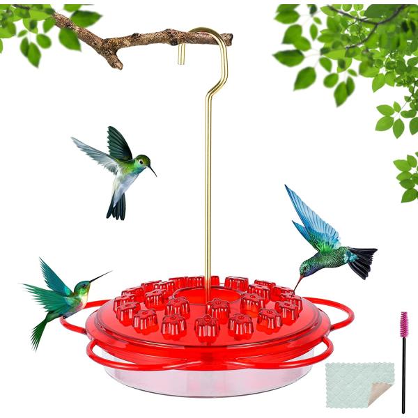 商品名屋外用ハチドリフィーダー 漏れ防止 モート 掃除と充填が簡単 野生のハチドリ用ネクターガードフィーダー デッキ/パティオ/屋外用Outdoor Hummingbird Feeders,Leak-Proof,The Moat,Easy ...