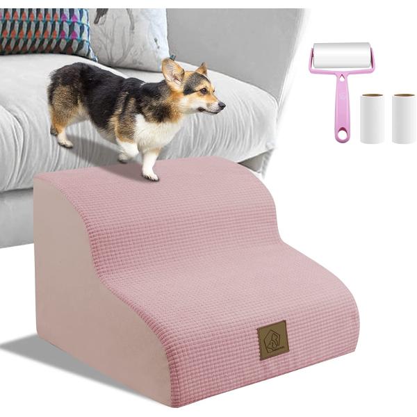 商品名2-Tiers High Density Foam Stairs for Dogs and Cats, Indoor Ramp Steps Stairs for Indoor Small Short Leg Dog,Up to 40 ...
