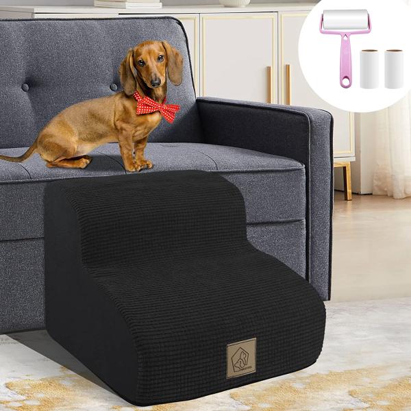 商品名High Density Foam Pet Stairs for Dogs and Cats 2-Tiers,Indoor Ramp Steps Stairs for Indoor Old Small Short Leg Dogs,N...