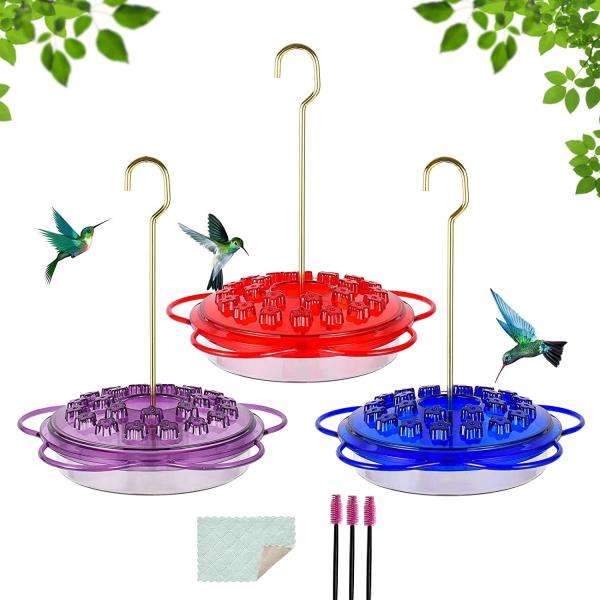 商品名漏れ防止ハチドリフィーダー ガーデン野鳥フィーダー 掃除と充填が簡単 ネクターガード ソーサーハチドリフィーダー アウトドア/デッキ/パティオ/窓用 3個パック3 Pack Leak-Proof Hummingbird Feeders...