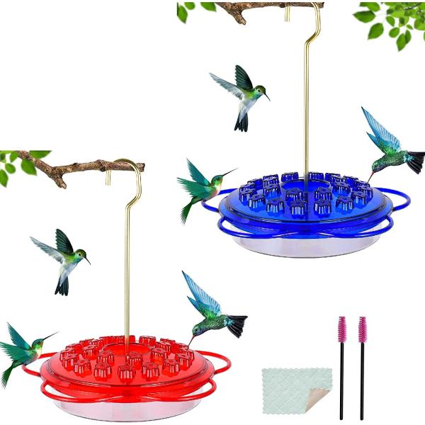 商品名屋外用ハンギングハチドリフィーダー 漏れ防止 掃除と充填が簡単 ネクターガード 受皿 ハチドリフィーダー 屋外/デッキ/パティオ/窓/野鳥フィーダー 庭用2 PCS Outdoor Hanging Hummingbird Feeder...