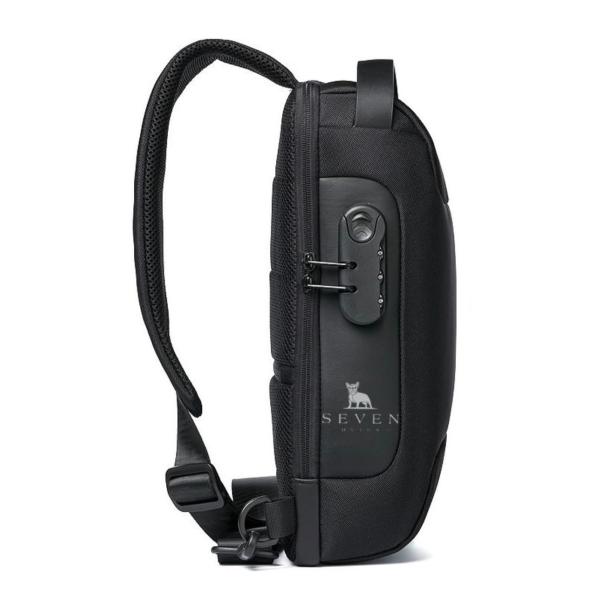 【並行輸入品】 】 SEVEN BYTES Motorcycle Bag Cross Body Sling Crossbody Bag Men Si