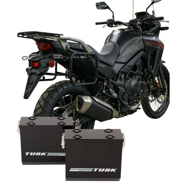 並行輸入品】 】 TUSK Aluminum Panniers with Pannier Racks V2