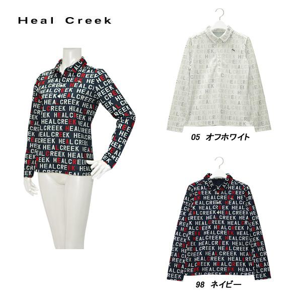 ヒールクリーク Heal Creek レディース 春夏秋 吸水速乾 UVカット 透け防止 DRY STATUSカノコ ロゴプリント長袖シャツ