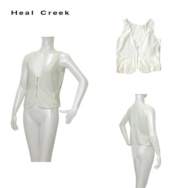 ヒールクリーク レザー調ゴルフベスト ワンピース型 Heal Creek