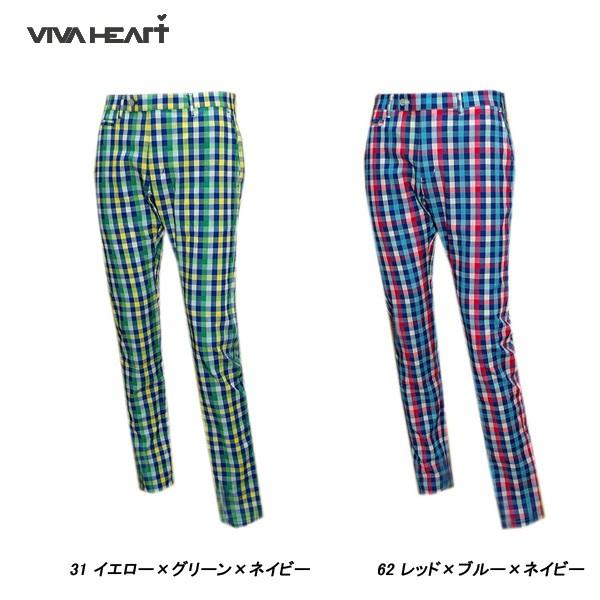 【新品未使用】VIVA HEART チェック柄 ゴルフパンツ 撥水 防風 VIVA HEART（ビバハート） メンズ 春夏 ゴルフ ストレッチ チェック柄