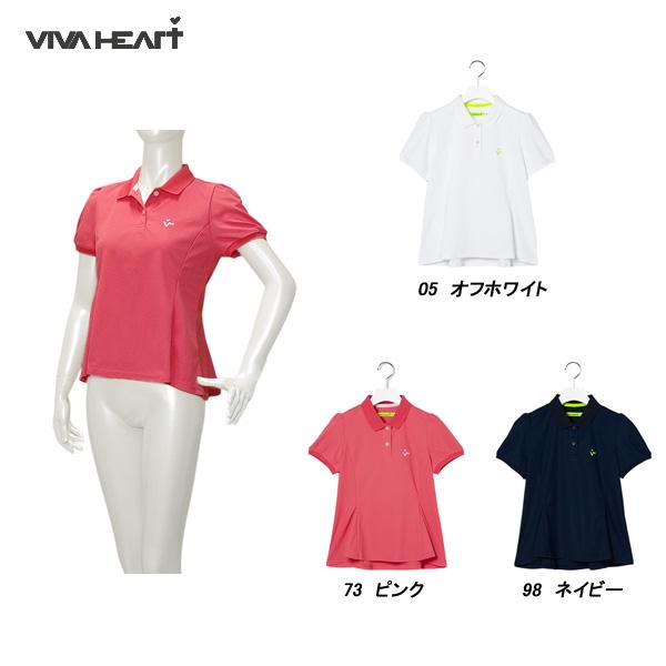 ビバハート VIVA HEART レディース 春夏 カノコペプラム半袖ポロシャツ