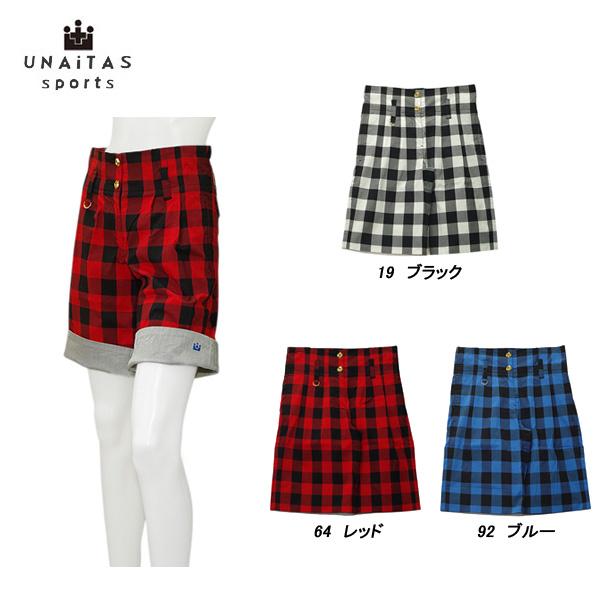 青系チェック柄ジャケット ゴルフウェア UNAiTAS SPORTS サイズ：0