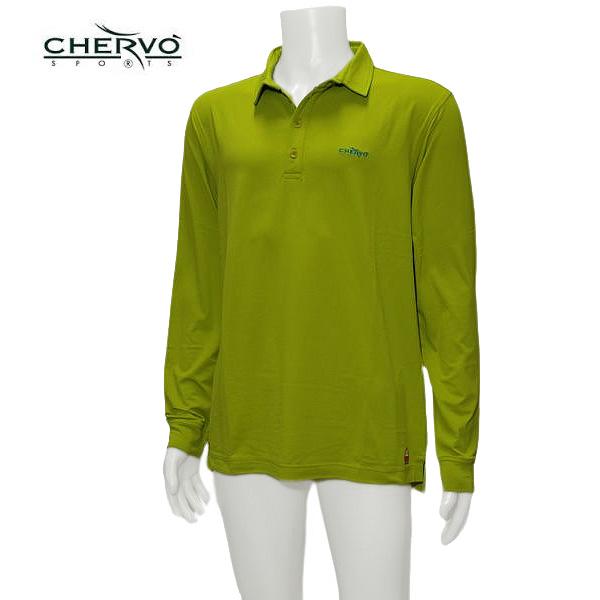訳あり シェルボ CHERVO メンズ 秋冬 ストレッチ 保温 長袖ポロシャツ