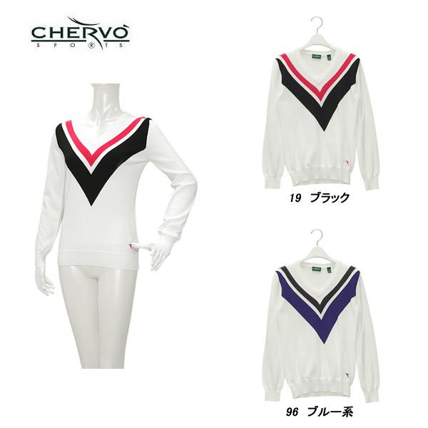 シェルボ　レディース　セーター CHERVO（シェルボ） レディース 春秋 コットン Vネックニットセーター